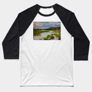 Mynydd Troed from Llangorse Lake, Brecon Beacons National Park, Wales Baseball T-Shirt